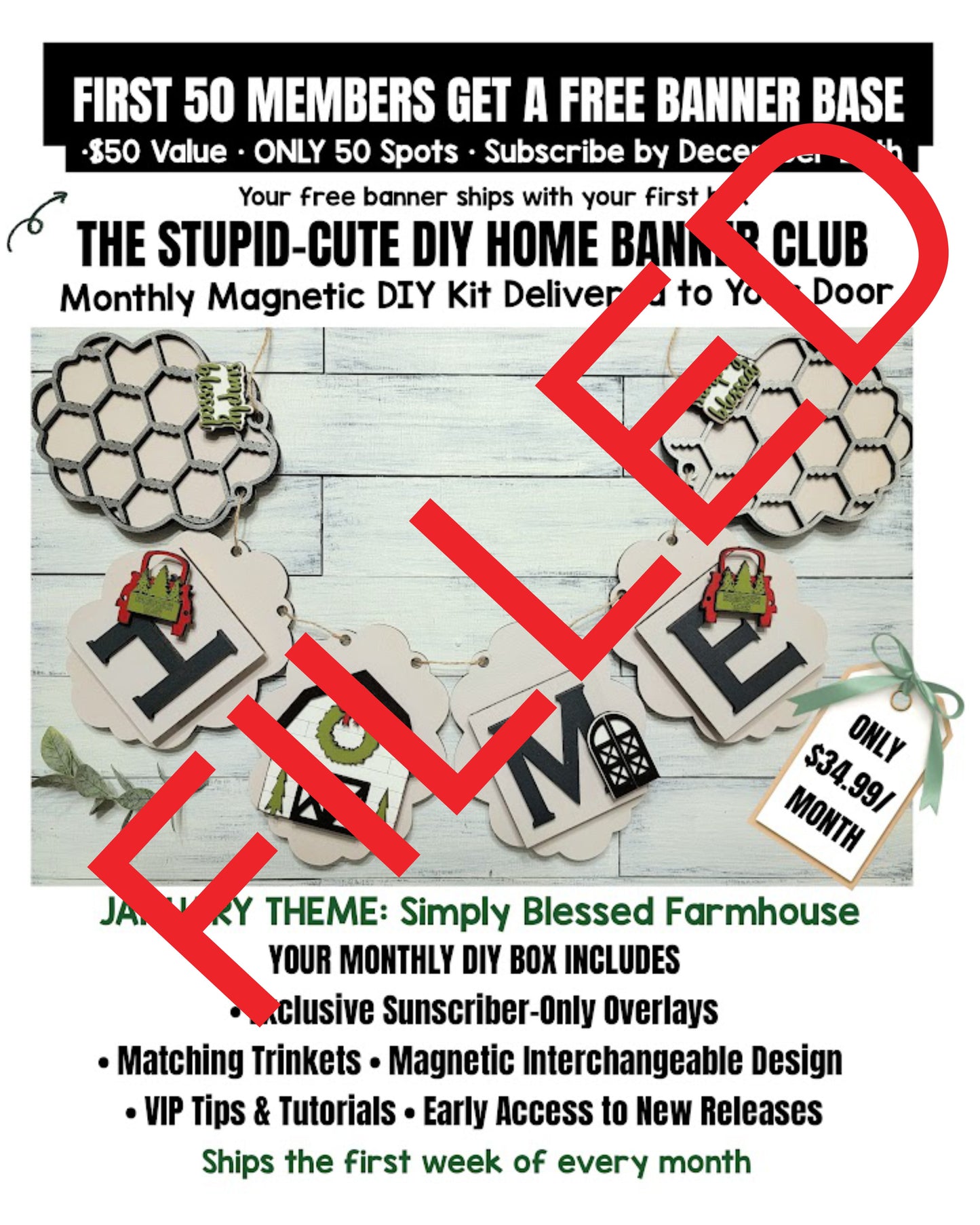 The Stupid-Cute DIY Magnetic Banner Club - Monthly Kit
