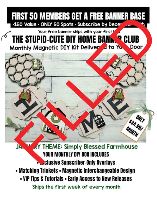 The Stupid-Cute DIY Magnetic Banner Club - Monthly Kit
